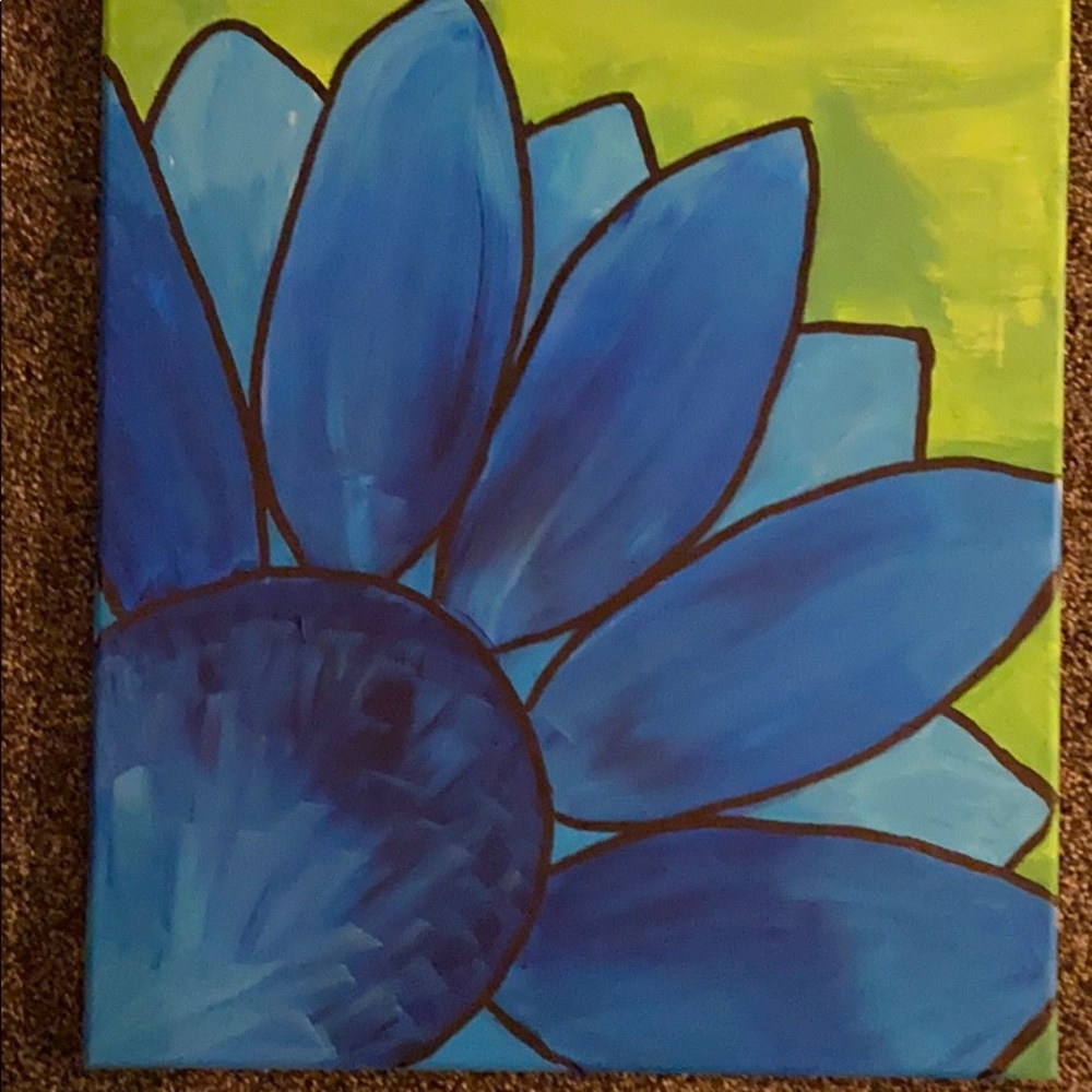 blue flower painting